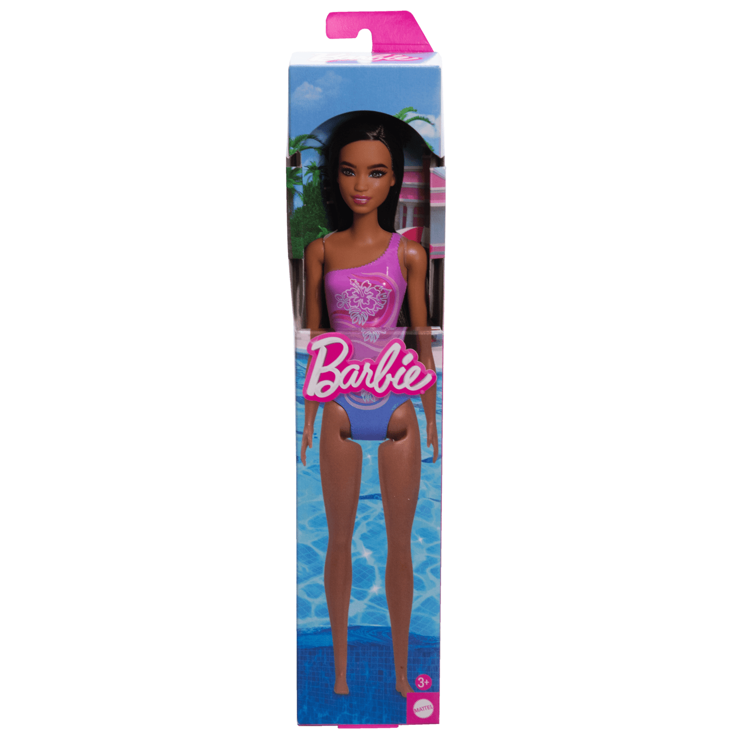 Barbie? Poup¨¦e Plage Cheveux Brun Fonc¨¦, Maillot Violet Tropical