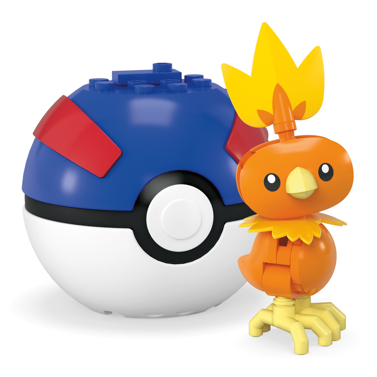 MEGA Pok¨¦mon Torchic Building Toy Kit, Poseable Action Figure (20 Pieces) For Kids