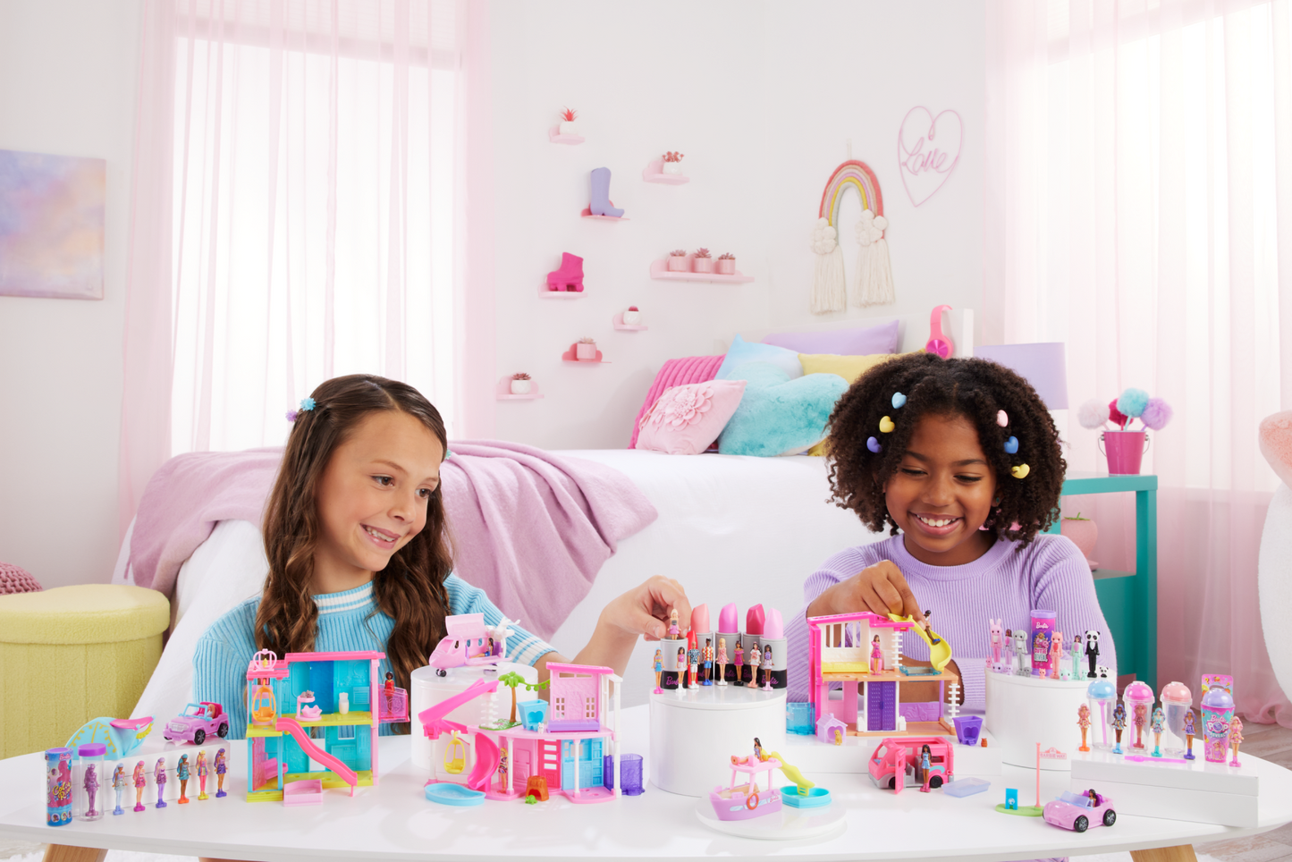 Barbie Mini BarbieLand Casa de Mu?ecas Rosa y Morada