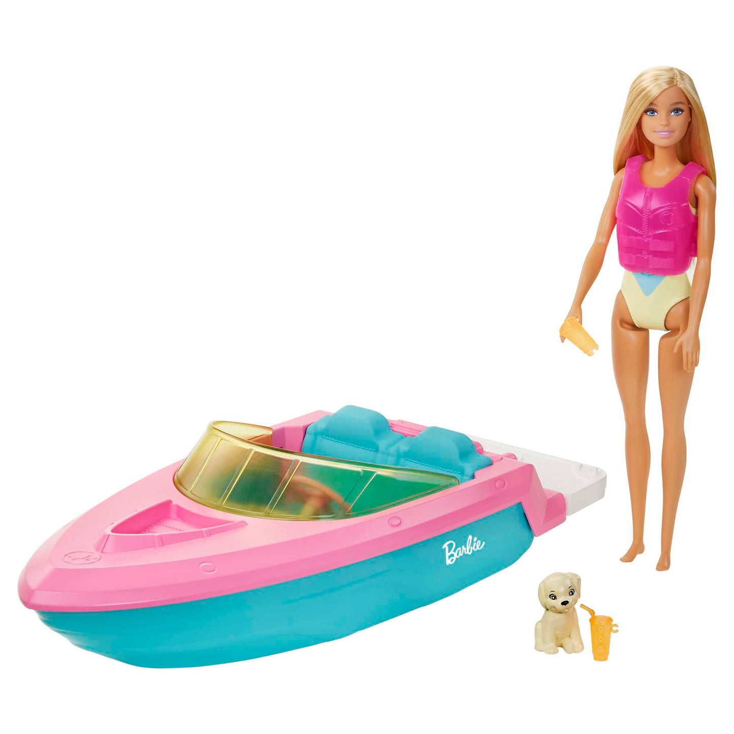 Barbie Conjunto de Brinquedo Barco aqu¨¢tico com Boneca