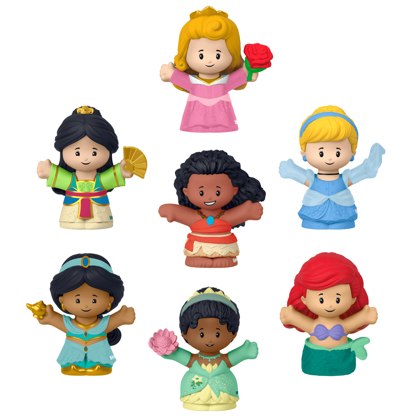 Little People Disney Princesa Juguete para Beb¨¦s Paquete de 7 Figuras de Princesas