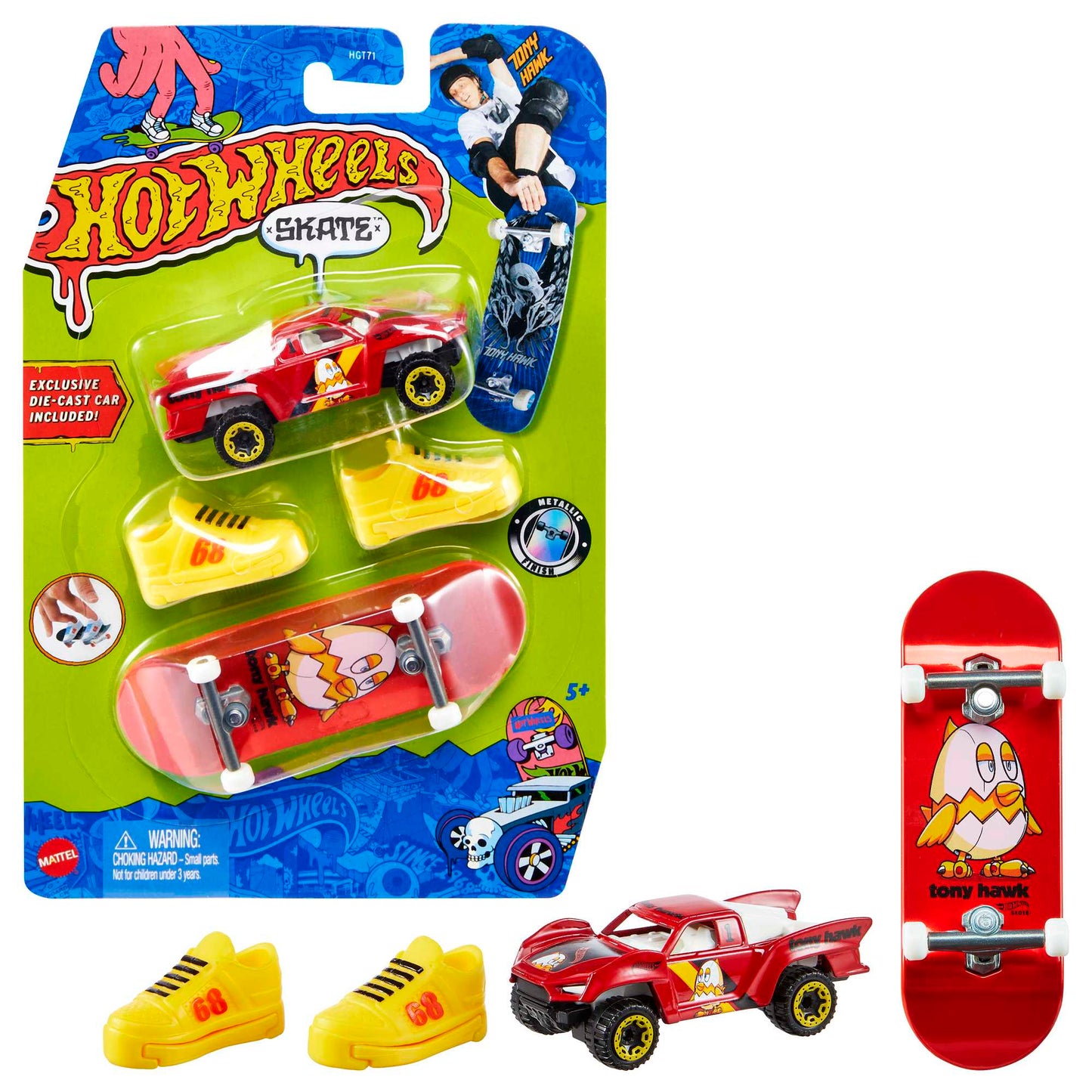 Hot Wheels Skate Veh¨ªculo de Juguete Patineta de Colecci¨®n BIRD IS THE WORLD? + HW BAJA TRUCK? Con Diecast
