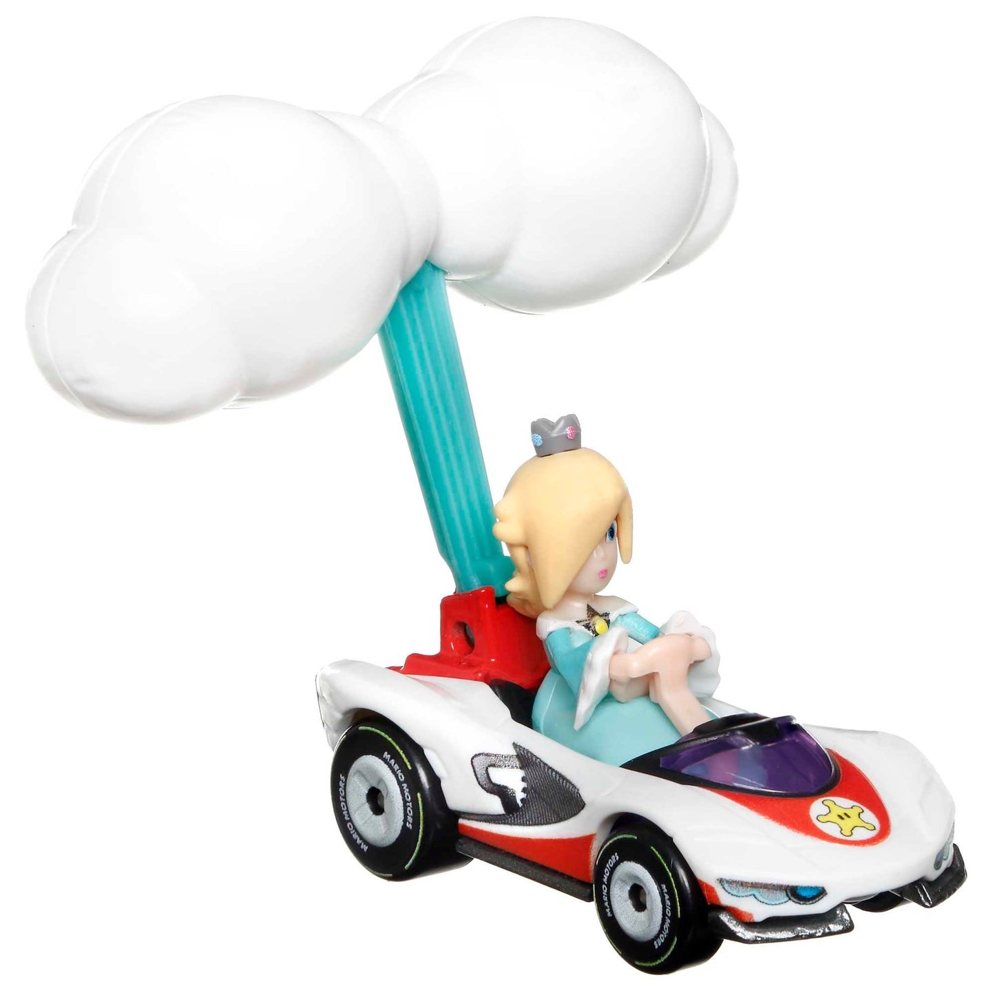 Hot Wheels Mario Kart Veh¨ªculo de Juguete Rosalina P-Wing con Cloud Glider