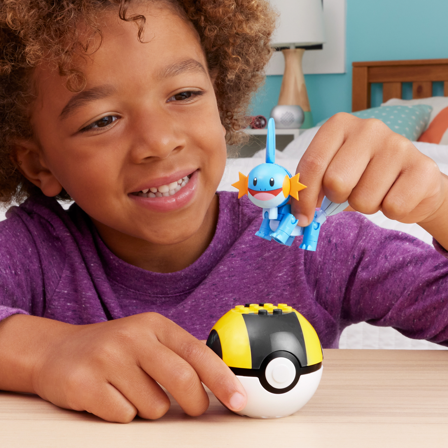 MEGA Pok¨¦mon Mudkip Building Toy Kit, Poseable Action Figure (31 Pieces) For Kids