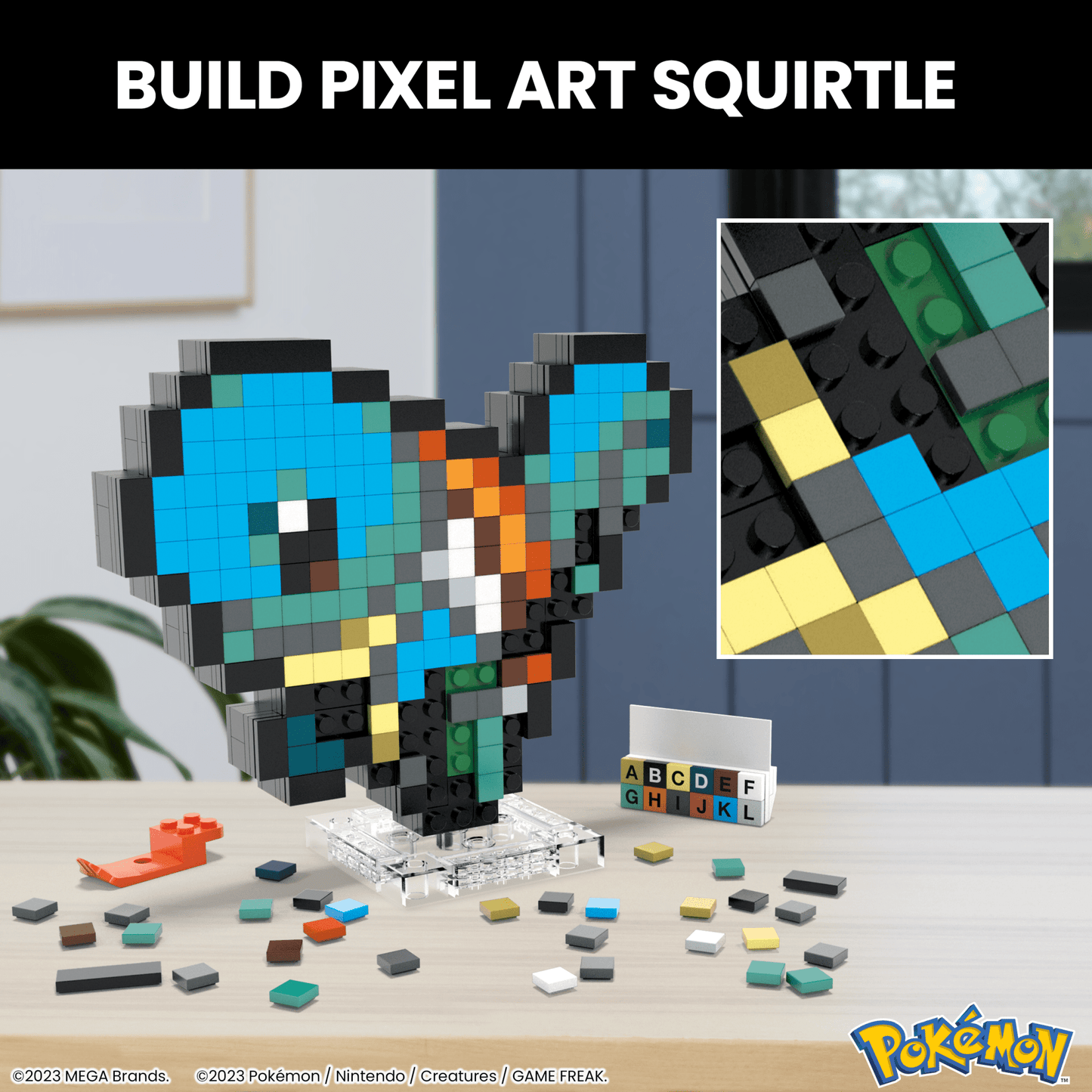 MEGA Pok¨¦mon Squirtle Building Toy Kit (367 Pieces) Retro Set For Collectors