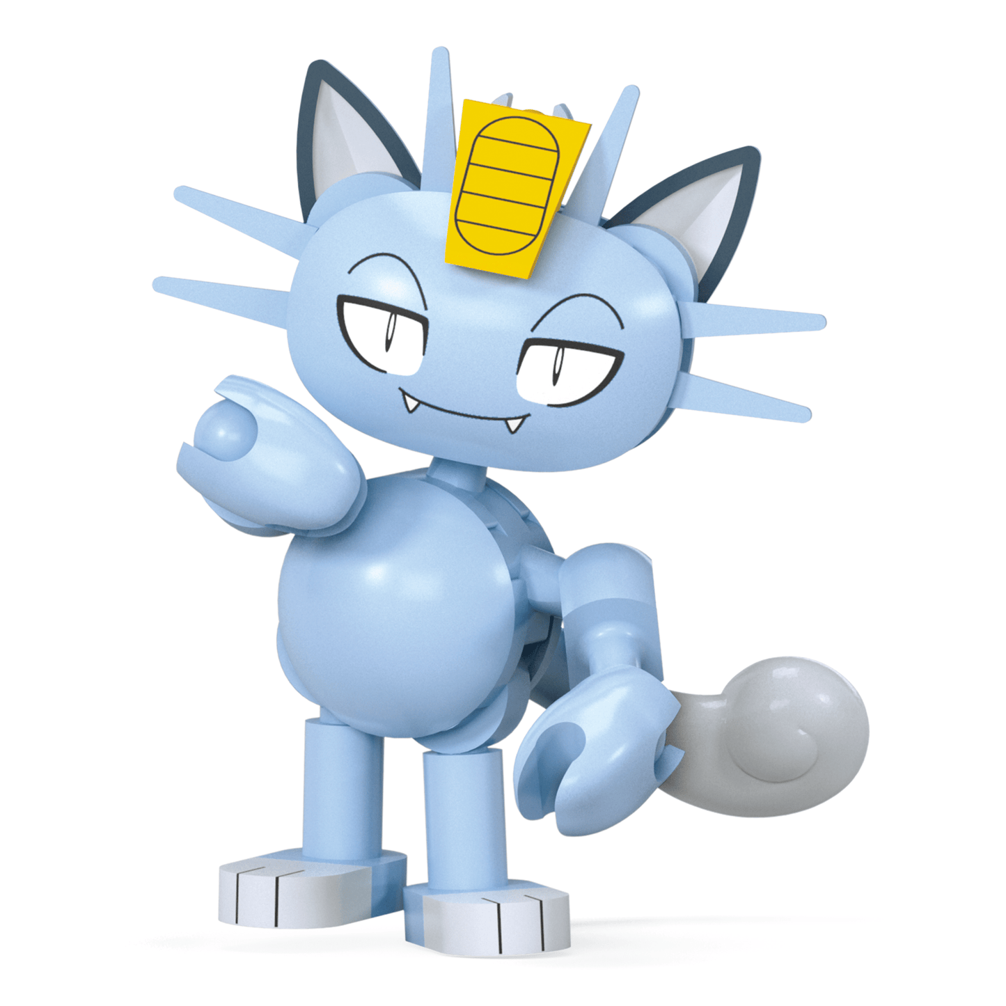 MEGA Pok¨¦mon Alolan Meowth Building Toy Kit, Poseable Action Figure (28 Pieces) For Kids