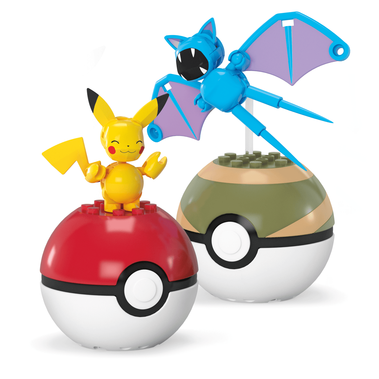MEGA Pok¨¦mon Pikachu & Zubat Building Toy Kit, 2 Action Figures (40 Pieces) For Kids