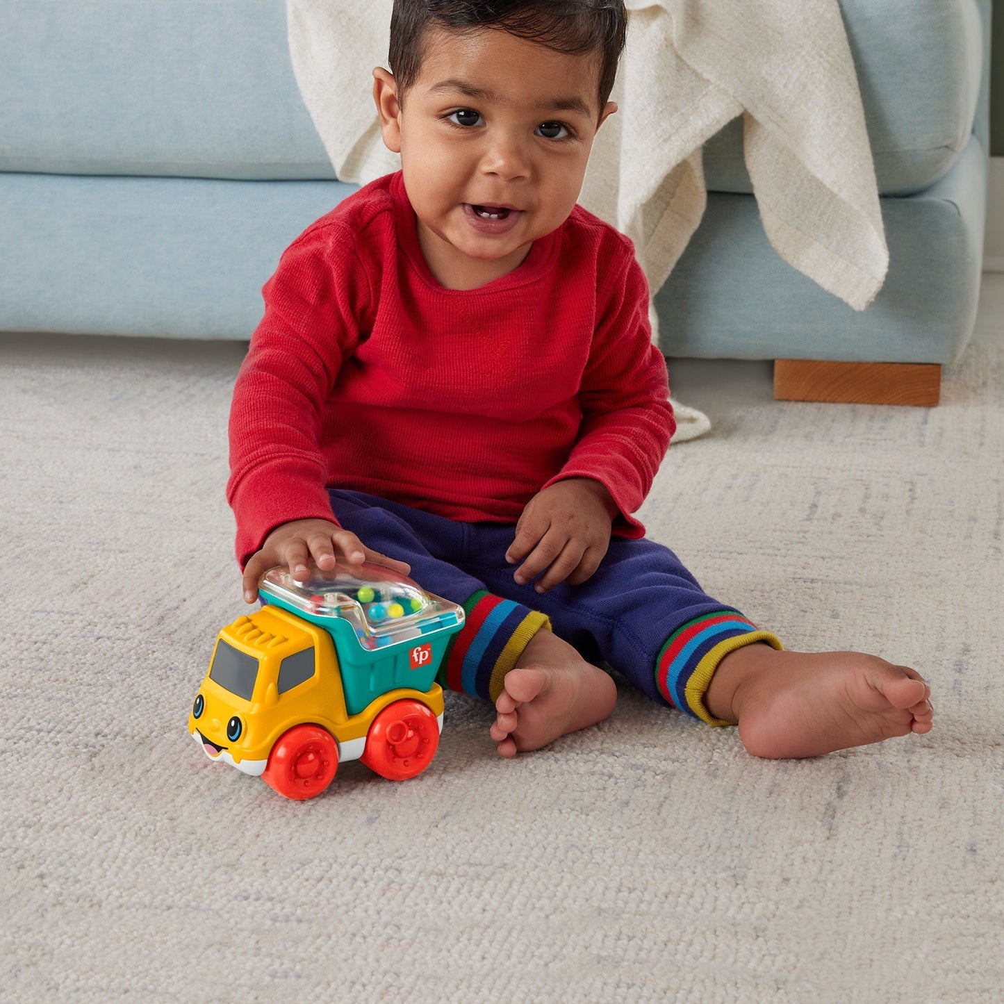 Fisher-Price  Camion-Benne Roulis-Boulis, Jouet ¨¤ Pousser Avec Perles