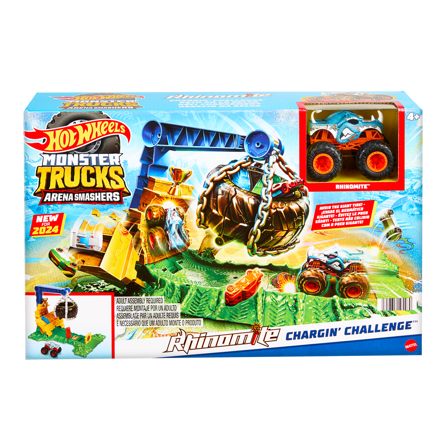 Hw  Monster Trucks  Coffret de Jeu  D¨¦fi ¨¤ Plein Gaz Rhinomite