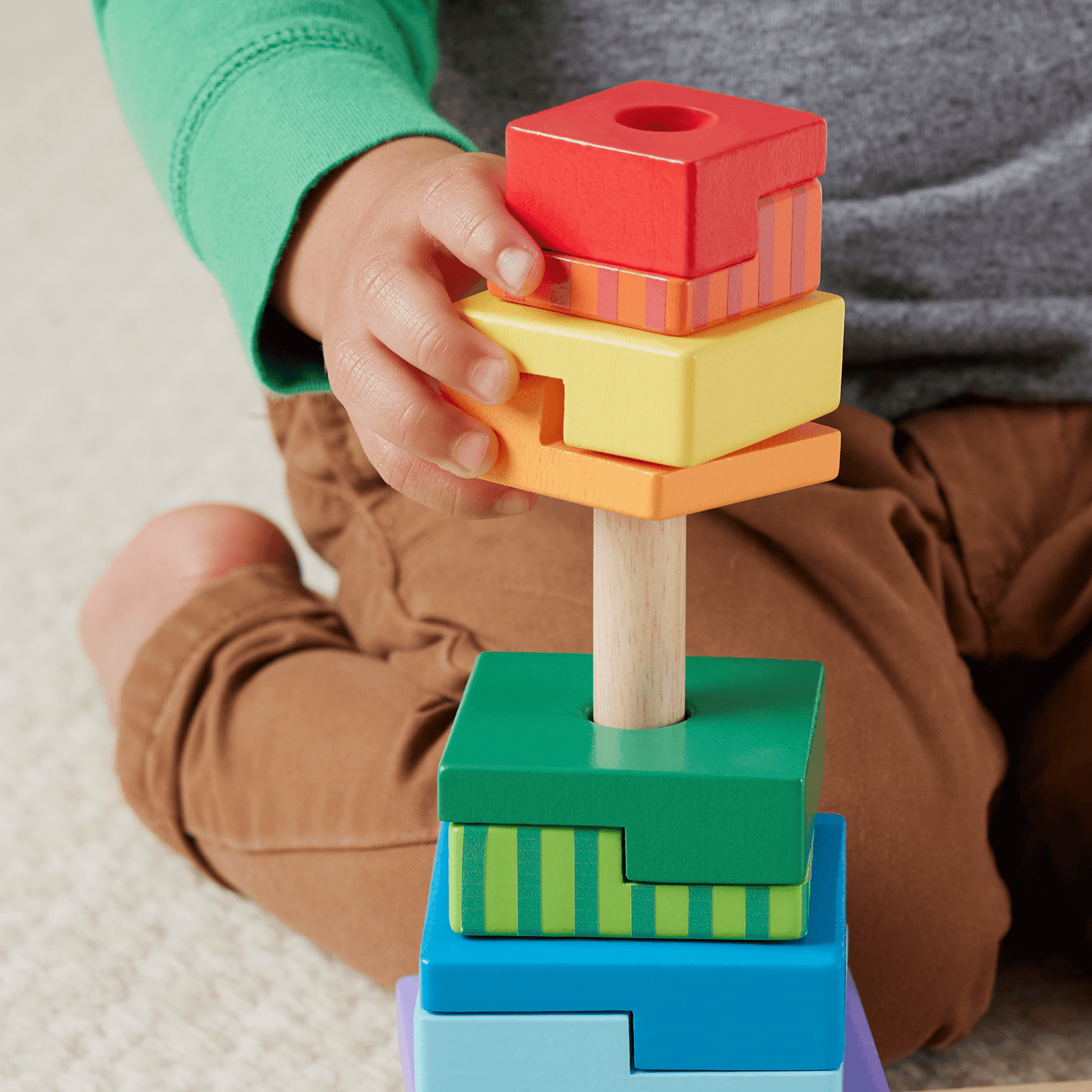 Fisher-Price Trieur de Formes Empilo en Bois, Triage, 26 ¨¦l¨¦ments