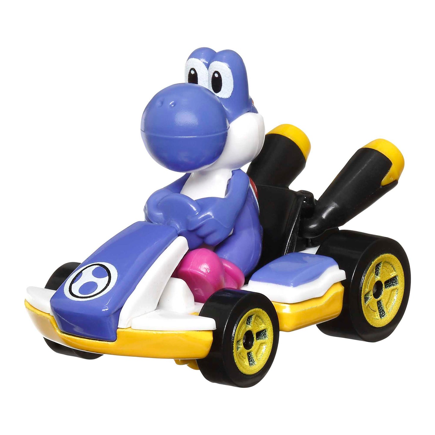 Hot Wheels Mario Kart Veh¨ªculo de Juguete Yoshi Est¨¢ndar Kart Azul Obscuro
