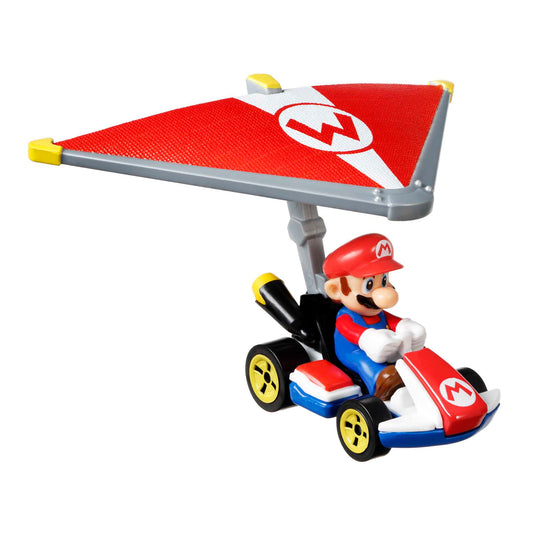 Hot Wheels Mario Kart Veh¨ªculo de Juguete Mario Est¨¢ndar Kart con Super Glider